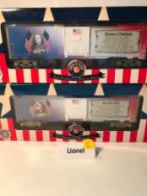 (2) Lionel Presidential Box Cars - Grover Cleveland & Gerald Ford