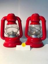 2 Linemar Metal Toy Lanterns