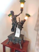 Art Nouveau Figural Style Lamp