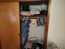 contents of closet radio towels linens