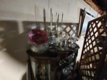 Contents of China Cabinet, lots of glassware