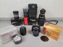 Sigma Camera Lens Lot: XQ Fisheye, 28-200mm, 28-70mm. 105mm, 17-70mm Unused in Boxes