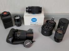 Minolta 35mm Film Camera Lens Lot: 135mm. 200mm, 70-300mm, 35-105mm, 28mm Wide Angle Lens