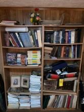 (2) Bookshelves Full of Antique and New Books and Magazines