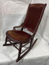 Victorian Style Upholstered Rocking Chair