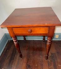 Old night stand w/ dovetailed & beveled drawer, 29" tall.
