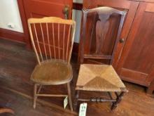 (2) Antique chairs
