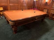 Oldhausen Heavy slate Pool Table- Oak- Leather pockets