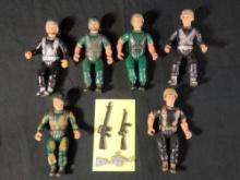 Vintage Remco Sarge Team Action Figure Lot w/ Weapons