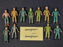 Vintage Sargent Sgt Rock Action Figure Remco Palitoy Lot w/ Weapons