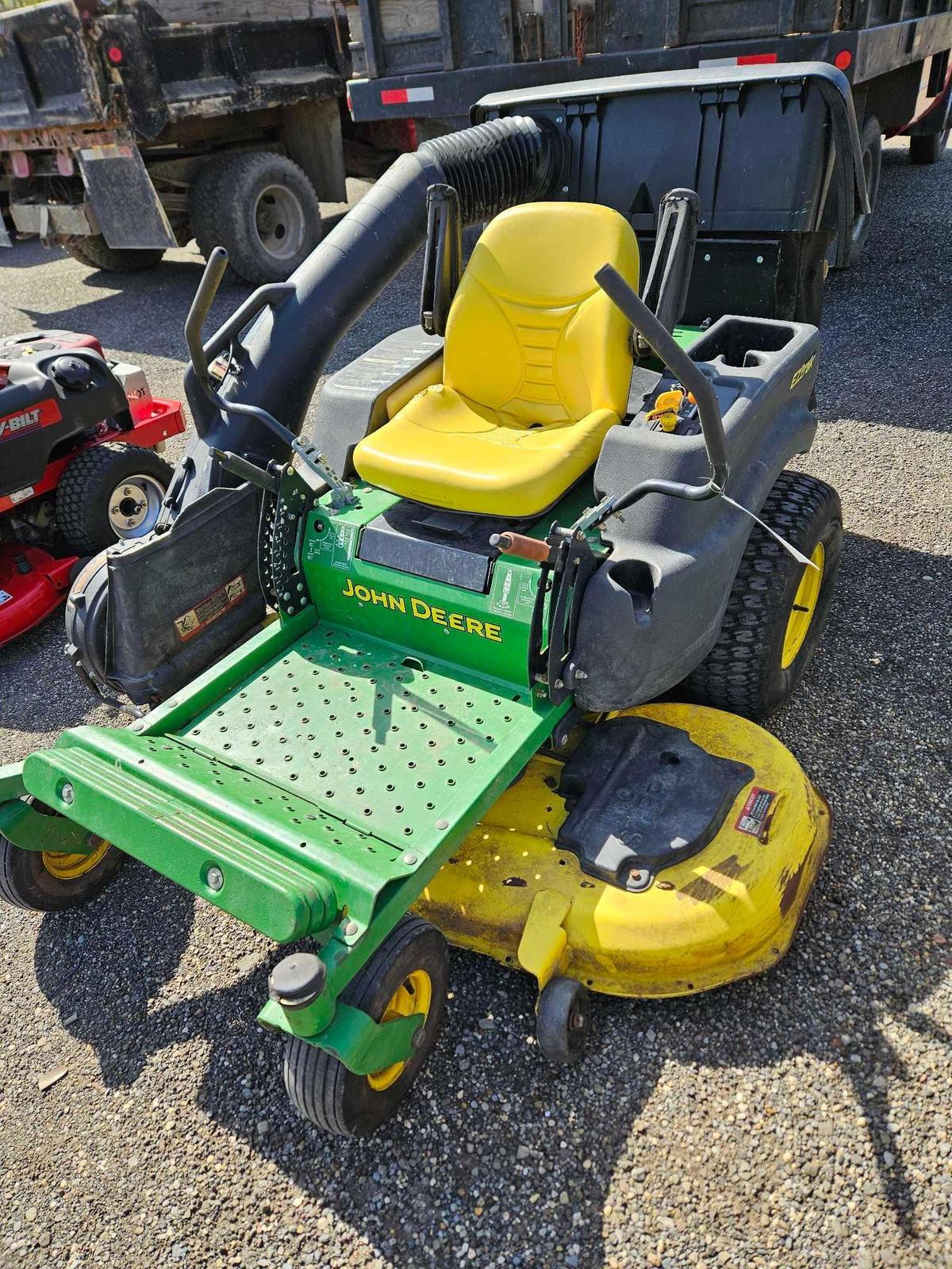 John Deere EZtrak mower with bagger