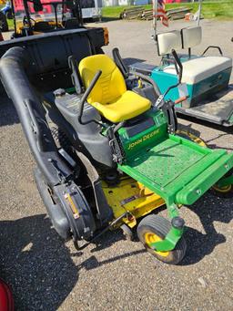 John Deere EZtrak mower with bagger