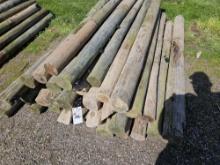 Treated fence posts, 7ft, 5-5.5in, bid x 38