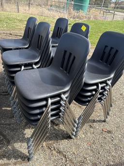 5 plastic Folding tables & 30 stack chairs