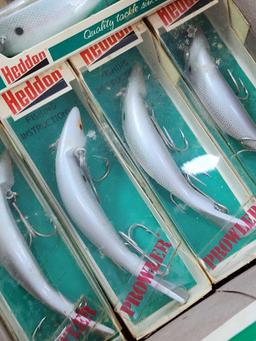 (24) Heddon fishing lures, boxed +