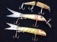 Vintage fishing lures: CCBC pikie & wooden musky pikies