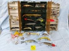 Vintage Fishing Lures wood, metal, and plastic
