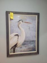 Blue Heron On Blue print on board by Patricia Pinto