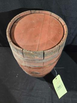 Small coca cola wooden barrel keg