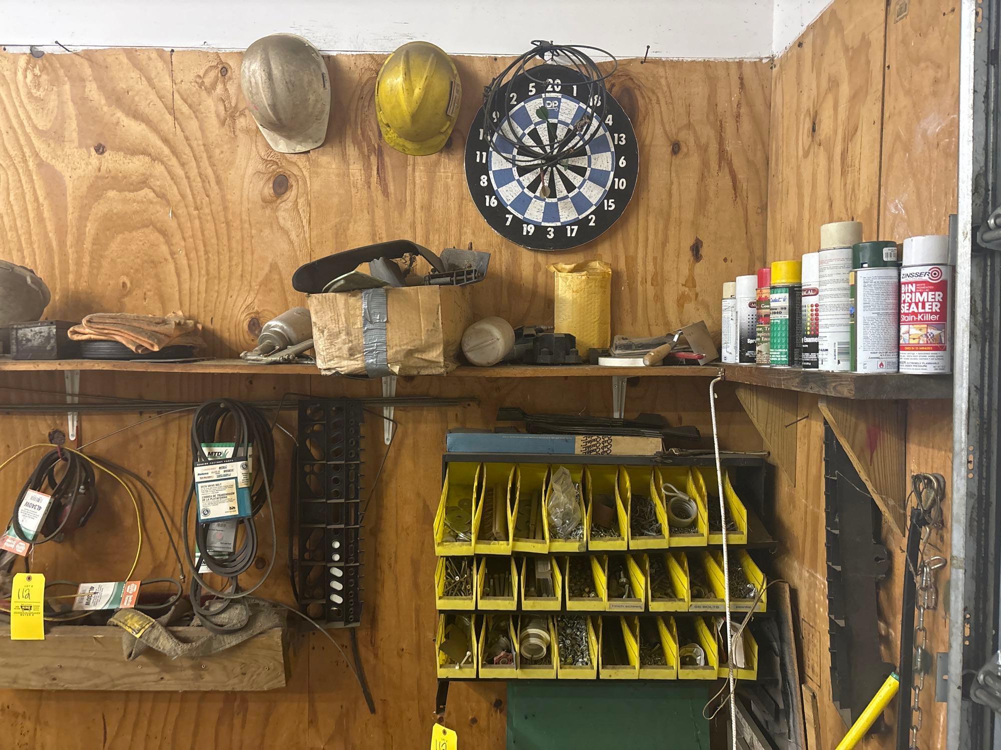 Belts - Lumber - Table - Misc Parts on Wall