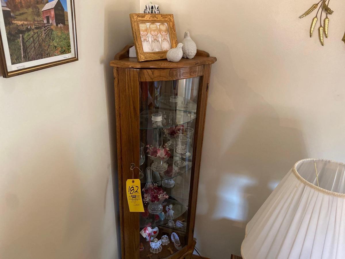 China Cabinet w/ Glassware