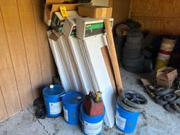 Styrofoam - Mulch Kit - Buckets - Motor - Gas Cans - Ladder