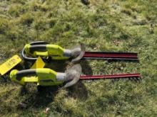 (2) RYOBI Hedge Trimmers