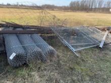 (3) Roll Of New 14ft Chain Link Fence and Gates * FENCE AND GATES ONLY PIPE AND OTHER METAL NOT