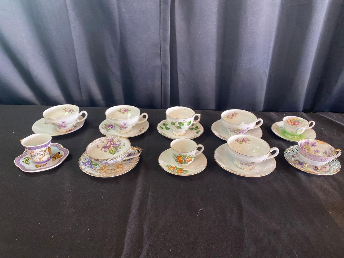 Collection Of Fine China Tea Cups