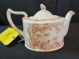 Antique Furnivals 1913 Quail teapot made in England
