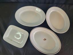 Ironstone Anthony shaw 15 inch, Mellor Taylor 14.5, Johnson Bros 16.5, Meakin 12 platters