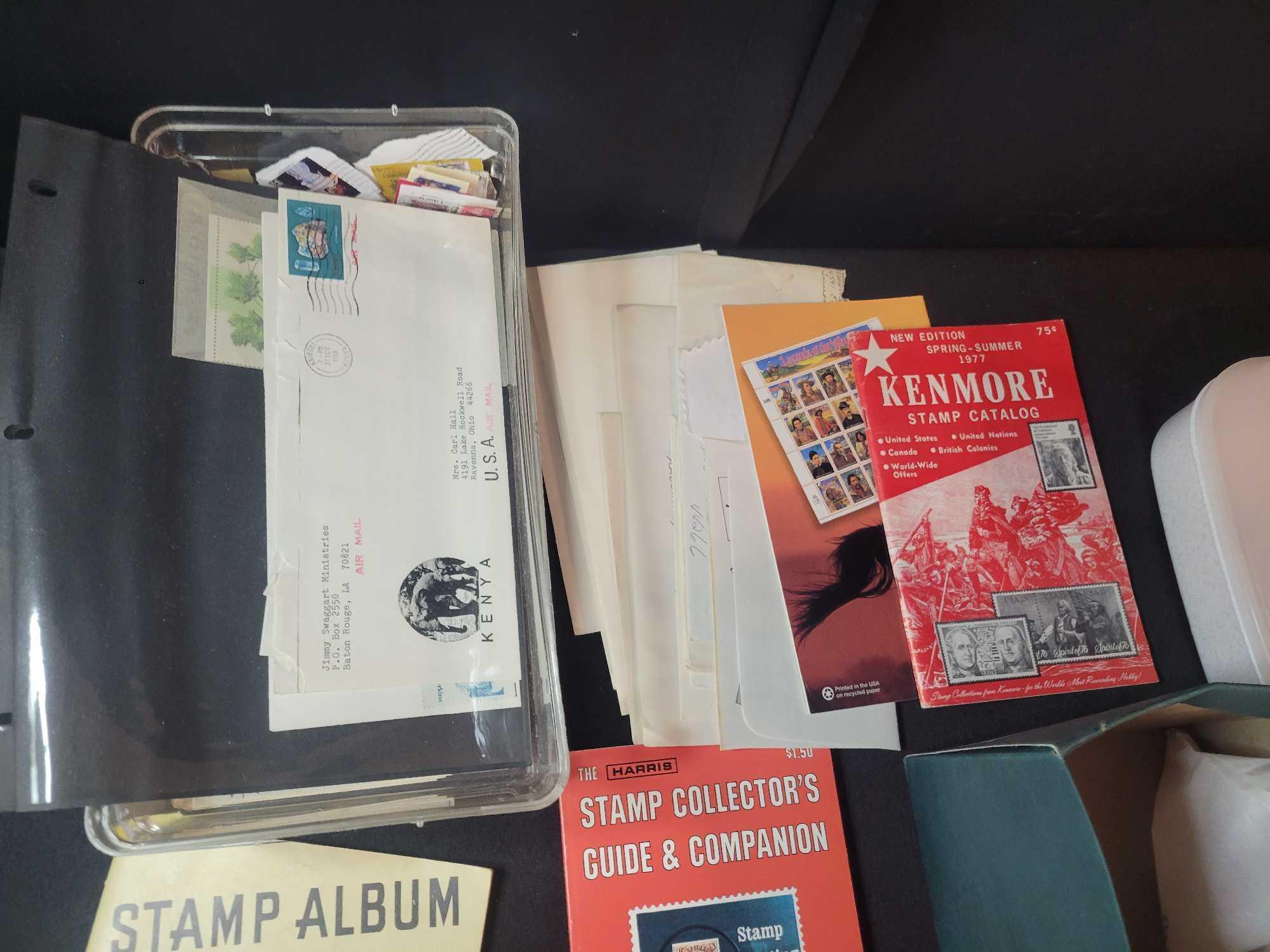 Box lot of assorted stamps, albums and accessories