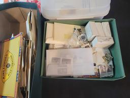 Box lot of assorted stamps, albums and accessories