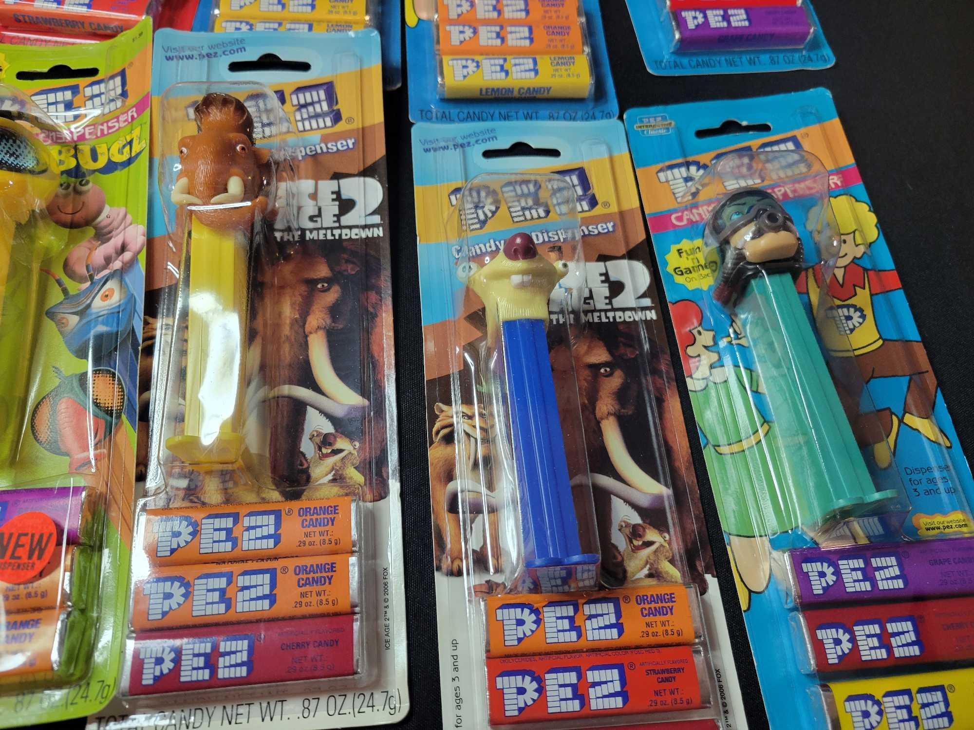 15 Pez dispensers in packaging