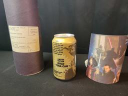 Star Wars Pez exclusive set and Episode 1 Pepsi limited edition gold can