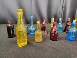 Box lot of vintage advertising and collectible minature bottles