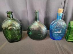 George Washington, Glass House, 1st National glass bank and various bottles/flasks