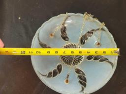 Vintage art glass hanging shade