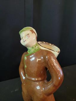 MCM post WWII Hedi Schoop figure pottery planter vase
