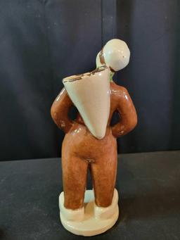 MCM post WWII Hedi Schoop figure pottery planter vase