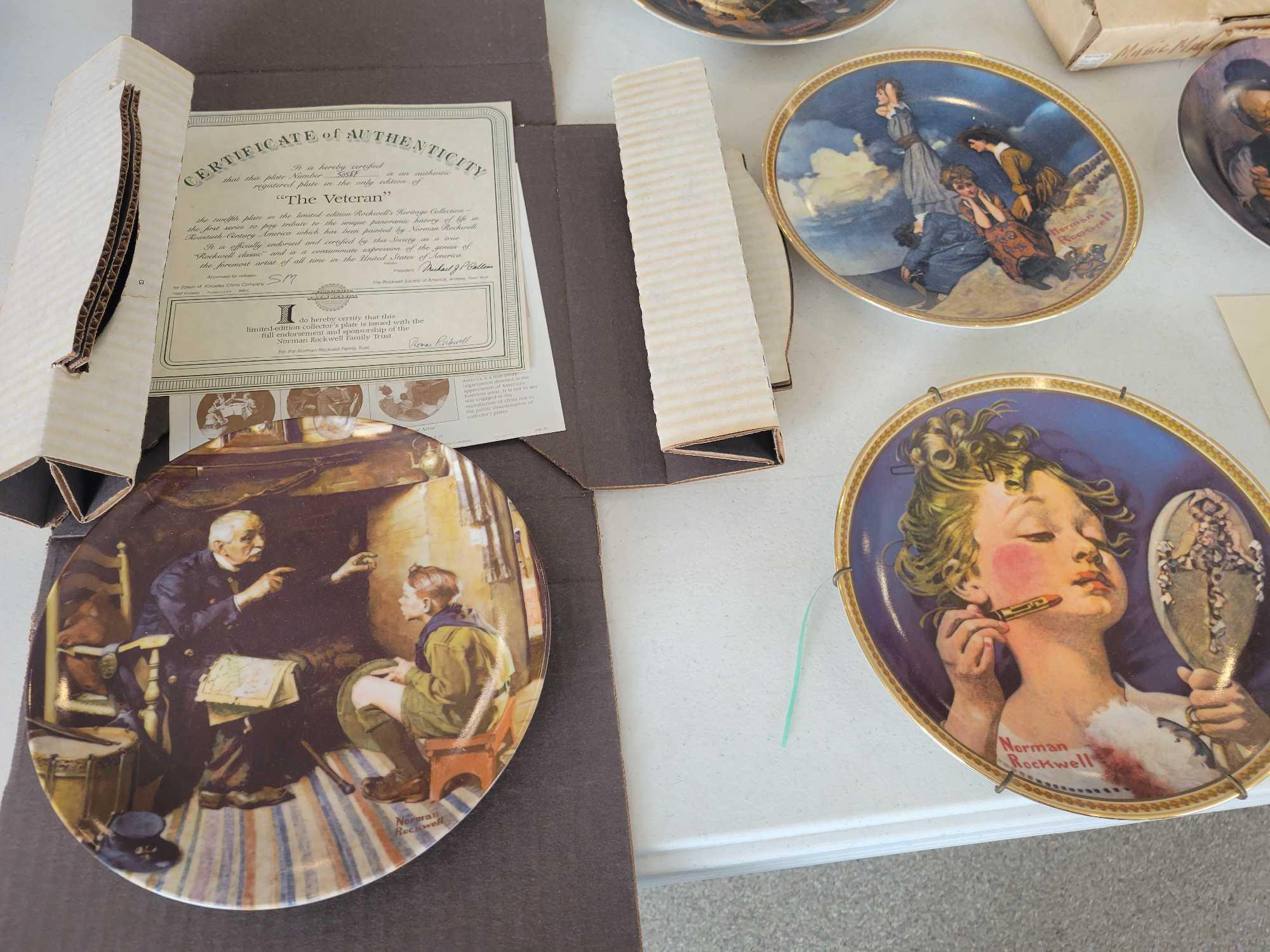 Norman Rockwell Knowles collector plates and Louisville Sesqui centennial plate