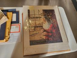 Geese prints, copies of art, Oregon trail first day issue stamp