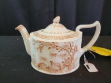 Antique Furnivals 1913 Quail teapot made in England