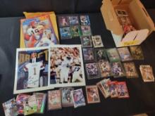 Box lot of assorted ball cards, Football, Baseball, Tim Couch rookies