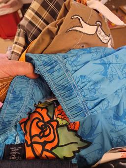 2xl swim trunks and shorts, bid x 5