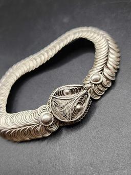 Vintage sterling silver snake bracelet