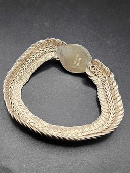 Vintage sterling silver snake bracelet