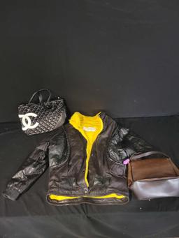 Barthe leather jacket, handbags