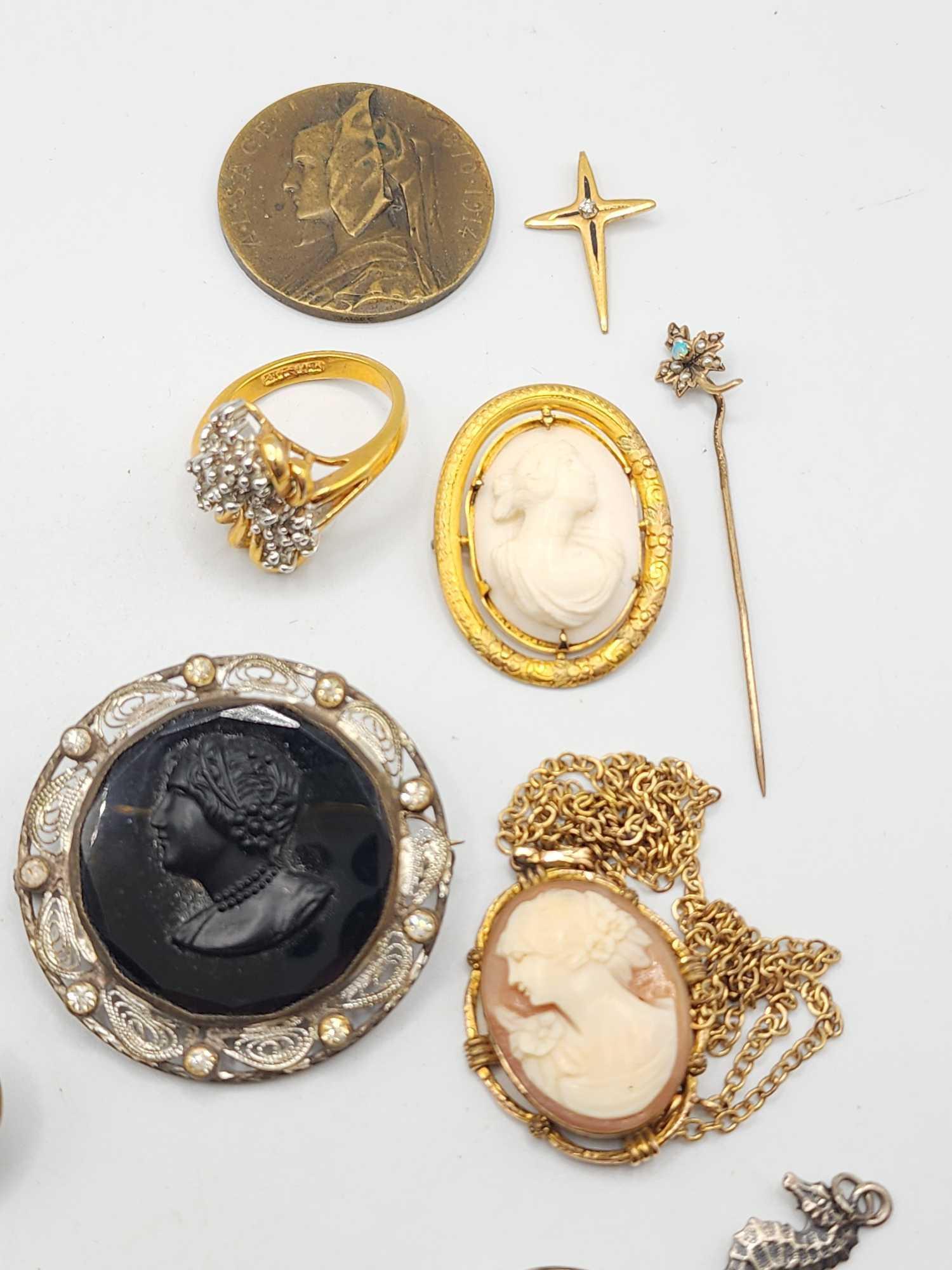 Antique Victorian jewelry: bracelets, pins, cameos