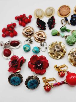 Vintage costume jewelry earrings